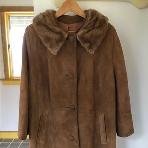 Vintage suede Dress coat